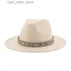 Chapéus de aba larga Chapéus de balde Chapéus para mulheres Chapéus para homens Fedoras Feltro Sólido Western Cowboy Panamá Sólido Vestido formal Aba larga Sombreros Sombrero Hombre YQ231215