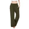 Women's Pants Solid Color Sweatpants Wide Leg Yoga Sports Trousers Loose Thin Casual High Waist Joggers With Pockets Pantalones