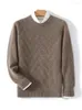 Männer Pullover Pullover Herbst Winter Oansatz Pullover Merino Wolle Dicke Warme Twist Smart Casual Kaschmir Strickwaren Koreanische Mode Tops