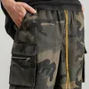 Short d'été pour hommes, grande poche, vêtements de travail, Camouflage, rétro, décontracté, sport ample, pantalon à cinq points, vêtements masculins