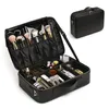 Cosmetische tassen Etuis Kwaliteit Make-up Artist Make-updoos met verstelbare scheidingswand Opbergtas Kriskras PVC-leer Grote capaciteit Schoonheids- en haartas 231215