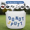 Inne produkty golfowe Not 3putt Golf Mallet Putter Cover White Premium Skórzowy golf na głowę Mallet z magnetycznym zamknięciem Elegancki haft 231214