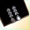 Choucong Brand New Luxury Jewelry 925 Sterling Drop Water Earring White Clear 5a Cubic Zirconia Party Tree Wedding Dangle EA5142267