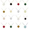 Классические модные ожерелья с подвесками для женщин. Элегантное ожерелье-медальон с 4 четырьмя листами клевера. Высококачественные колье-цепочки. Дизайнер Jewel339Y.