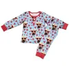 Kleidungssets RTS Boutique Mädchen-Langarm-Pyjama-Outfits, bedrucktes Enten-Liebes-Herz-Baby-Set