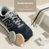 Sko delar tillbehör 1pair klassiska skosnör för sneakers tyg platta snören vit svart skosnot elastiska snörskor skor 100120140160cm strängar 231215