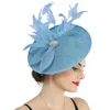 Copricapo da donna vintage con fascinator in rete, fermaglio per capelli, copricapo da cocktail, festa di nozze, affascinante copricapo da donna