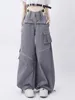 Kvinnors byxor Deeptown Y2K Lastkvinnlig Kvinnlig Casual Design Zipper Overdimensionerade Drwastring Pockets Korean Punk Trousers 2024 Spring