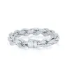 14mm vvs moissanite corda corrente pulseira 925 prata esterlina mossanite diamante congelado pulseira masculina com certificado gra
