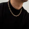 Chaînes SHIXIN Hiphop U Shap Link Chaîne Collier Pour Hommes Femmes Punk Or Argent Couleur Colliers Colar Sur Le Cou 2021 Jewelry303S