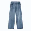Мужские джинсовые брюки с отверстиями для стилиста Модные мужские джинсовые джинсы Тонкие прямые джинсы Трендовые мужские джинсы-стилист
