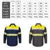 Men's Polos High Visibility Long Sleeve Safety Work Shirt 100% Cotton Workshop Uniforms Hi Vis Shirts S-4XL Q231215