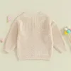 Pullover Baby Boys Girls Kardigan Autumn Spring Botton Sweter Top Baby Dzieci Odzież dla chłopców Dziewczynki Sweter Kids Spring Wear 231215