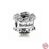 925 argent pour pando breloques bijoux perles Bracelet ballon à air chaud joyeux anniversaire perles gâteau ensemble de breloques