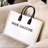 Bolsa de viagem de designer de qualidade de espelho Rive Gauche luxo nylon compras a sacola mini bolsa de lona de linho sacos de praia mens crossbody bolsa de embreagem de ombro