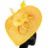 Kvinnor Milliner Fascinators pannband hatt blomma huvudbonad brud elegant kenucky derbu huvudstycke blommig chapeau ras