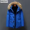 Männer Daunen Parkas Pelz Kragen Weiße Ente Winter Jacke Männer Winddicht Mit Kapuze Verdicken Multi tasche Mantel Männlich Halten Warm 30 grad 231215