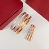 Eternal Loves Classic Couple Love Cuff Bracelets 18K Rose Gold Wide And Narrow Women Men Titanium Steel Interlocking Screw Bracele253G