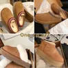 Designer-Schneestiefel Mini-Damen-Winter-Australien-Tasman-Plattform-Uggskid-Stiefel-Pelz-Slipper-Knöchel-Wollschuhe-Schaffell-Echtleder-Klassiker-beiläufige-Außenseite