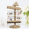 Jewelry Pouches Lightweight Wooden Display Stand Holder Signpost For T Bar Hanging Tabletop Rack