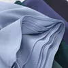 Bandane Durag All'ingrosso Big Size Premium Chiffon Sciarpa Hijab Donna Tinta unita Scialle Avvolgere la testa Foulard islamico Foulard Femme180 * 85cm 231214