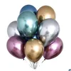 Party Decoration 50Pcs/Lot Colorf Balloon 10Inch Latex Chrome Metallic Helium Balloons Wedding Birthday Baby Shower Christmas Arch D Dh5Kc