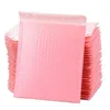 Confezione regalo 10 20 50 pezzi Sacchetti di pellicola rosa con sigillo sfuso per l'imballaggio Buste postali a bolle Busta interna foderata Borsa polymailer imbottita234F