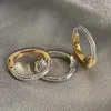 Pierścienie klastra 2023 Pure 925 Srebrna biżuteria unisex blokada pierścień para punk różane złota