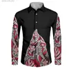 Polos pour hommes Polynésien Tribal Fijian Totem Tattoo Fiji Prints Hommes Chemise décontractée Mode à manches longues Bouton imprimé USA Taille S M L XL 2XL 3XL Q231215