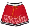 Designer Rhude Mens Shorts schwimmen kurze Basketballhosen kurze Hosen für Frauen Männer Unisex Fitnessstudios trainieren schnelle Trocknungsboden Sommer Swimshorts Jogginghose Dressy Dressy