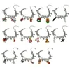 Bedelarmbanden Seizoensarmband Kerst Snoep Hanger Sleutelbeenketting Halloween 4XBF