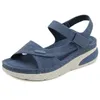 Sandalias SIKETU Marca Casual Verano Novedad Ocio Sandalias de cuña Mujeres Hilo de coser Gancho ajustable Luz Antideslizante Impermeable 42 231215