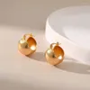 Pendientes colgantes CRMYA círculo cepillado chapado en oro para mujeres Vintage Piercing Gilr's Hoop 2023 joyería al por mayor
