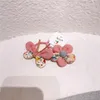 Haarschmuck 2PCS Set Tuch Blume Farbe Schmetterling Clips für Mädchen Kinder Nette Kawaii Fee Prinzessin Haarnadel Mode Party