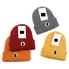 Monclair Beanie Designer-Mütze, hochwertige Beanie/Totenkopfkappen, verdickt, Herbst und Winter, einfarbig, Wolle für Damen, Gehörschutz, Strickmütze für Herren