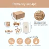 Mobiles 1set Baby Rasseln Sets Buche Holz Auto Spielzeug 012 Monate Bett Glocke Beißringe Für Zähne Lernen Edccation tier Holz 231215