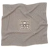 Tote E Silk Stripe Design Scarf Square Decoration pannband