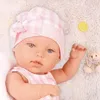 Dolls 15Inch Full Body Vinyl Baby Doll Realistic Bebe Reborn with Sleeping basket kids Soothing born For Girls favor Gift 231215