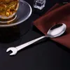 Gafflar 1-5 st rostfritt stål sked skiftnyckel gaffel glass skedkreativ liten presentbar kök verktyg bordsartiklar