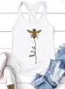 Women's Tanks Harajuku Tee Shirt Femme Holiday Clothes Bee Kind Print Tank Tops Women Summer Round Neck Sleeveless Casual Streetwear Top