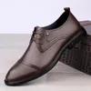 Dress Shoes Senior Men's Fashion With Business Leather 2023 Youth Formal Wear Casual