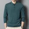 Herensweaters Herfst- en winterwollen gebreide trui Overhemden Mode Effen kleur Polokraag Dieptepunt Top met lange mouwen