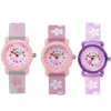 Jnew Brand Quartz Children Watch Woverly Cartoon Boys Girls Throughs Hotes Silicone Band Wristwatches Childrens Gift188a