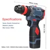 Skruvmejslar 168V21V Brushless 2in1 Cordless Driver Drill Electric Skruvmejsel Batteri Skruvmejslar 21 Rotation Ways Borrar och skruvmejsel 231215