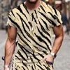 T-shirts pour hommes 2023 hommes T-shirts imprimé léopard Animal survêtement mode d'été 3D imprimé à manches courtes T-shirt surdimensionné