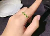 Bagues de cluster Natural Tsavorite Bague pour femme Simple et exquise 925 Pure Silver Dernière conception