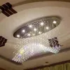 Chandeliers M Nice Design D 100% Oval Crystal Wave Lamp Lustre LED Home L800 w200 h600mm Modern Lighting2785