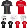 Homme SL Benficas 27 RAFA Soccer Jerseys 2023 24 Club Team 11 DI MARIA 10 KOKCU 87 NEVES 33 MUSA 8 AURSNES 7 NERES 19 TENGSTEDT Maillot de football noir rouge blanc Kits uniforme