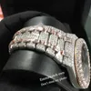 Audemar Pigue Orologio AP Diamond Orologi Ap Stones Moissanite 2023 Versione Silver Pass Test Mens 2 Tone Vvs Diamanti Migliore qualità Automatico Eta Luxury Full i rj