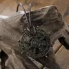 Pendant Necklaces Dharma Wheel Of Life Samsara Bronze Amulet Buddhist Talisman Necklace For Women Men Dharmachakra Buddhism